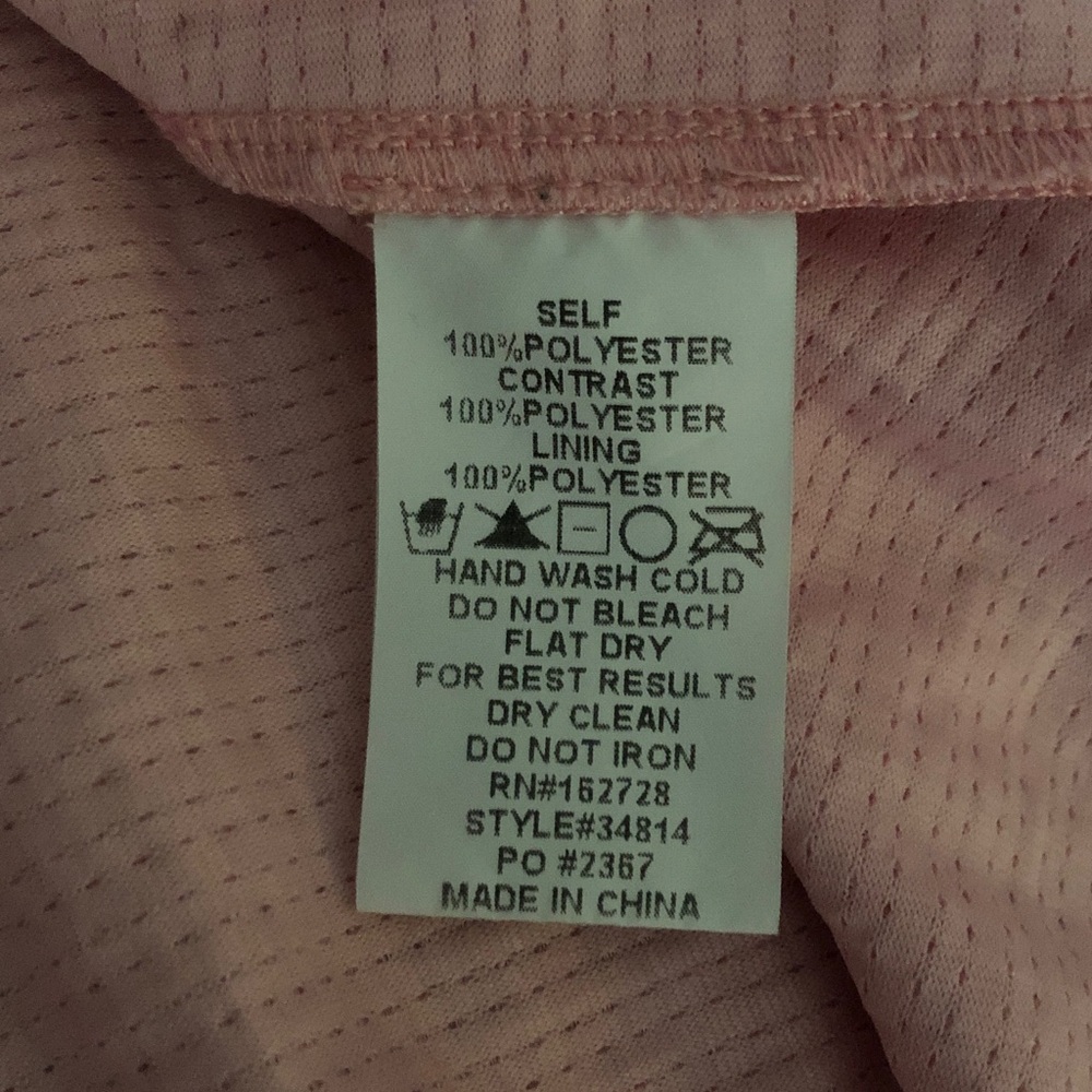 Voy elegant contrast Pink Bow Tie coquette office fabulous bubble sleeve S READ - Picture 9 of 11